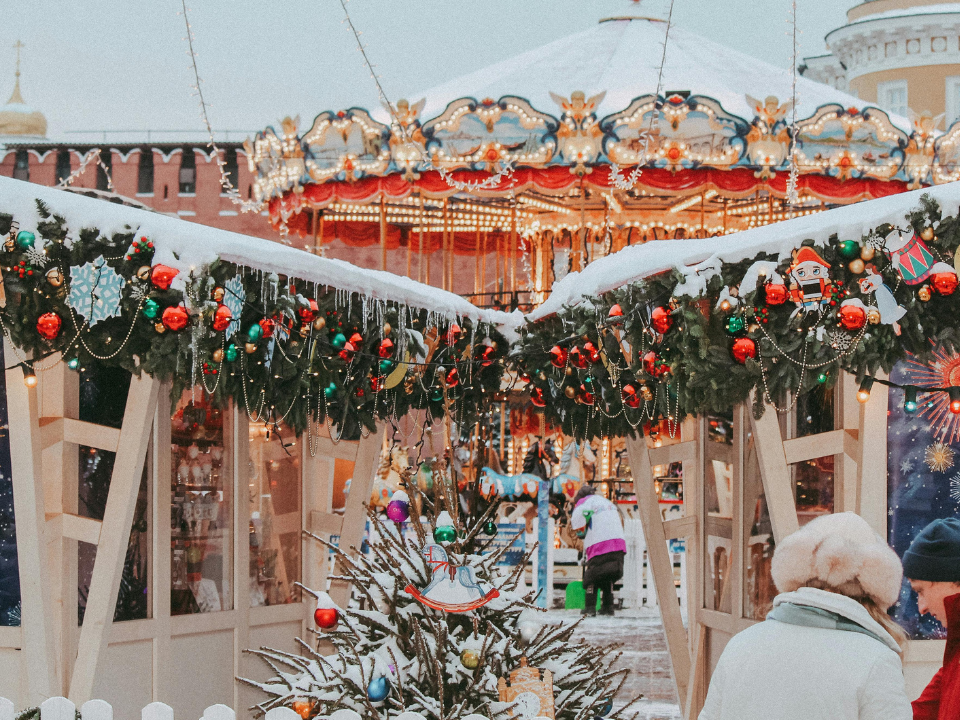 Verschneiter Christkindlmarkt